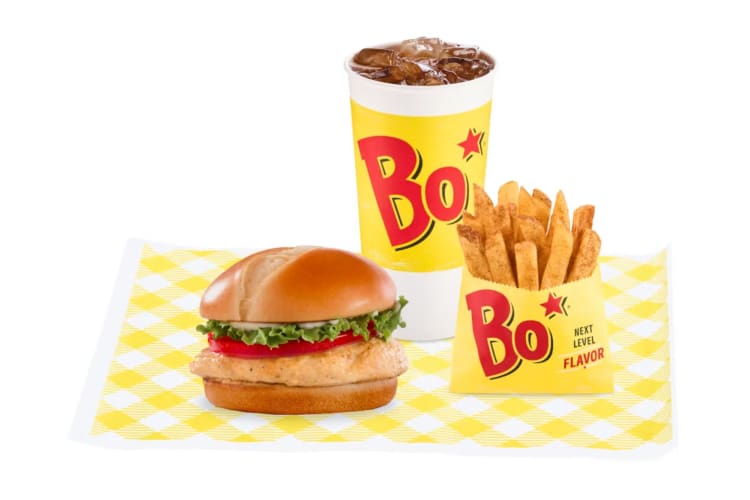 Boost a classic grilled chicken sandwich with a side of Bo-Tato rounds and a piping hot Bo-Town Roaster coffee.