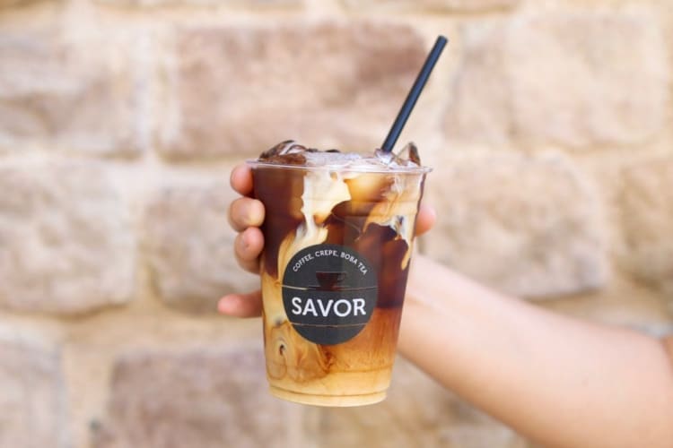 Savor Coffee Bar and Eatery is a popular breakfast in Arlington, TX spot for coffee lovers