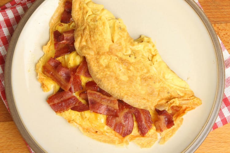 A bacon omelette for breakfast in Indianapolis. 