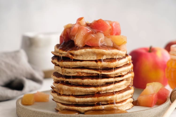 Apple cinnamon pancakes are a delicious Indianapolis breakfast.