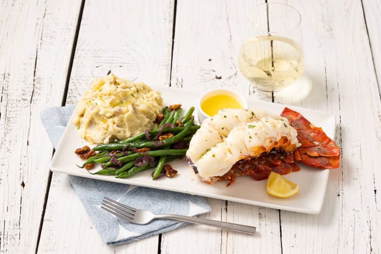 A meal from Bristol Seafood Grill featuring shrimp, asparagus and mashed potato for a birthday dinner in Kansas City