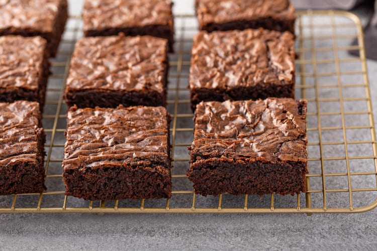 Brownies on a wire oven rack