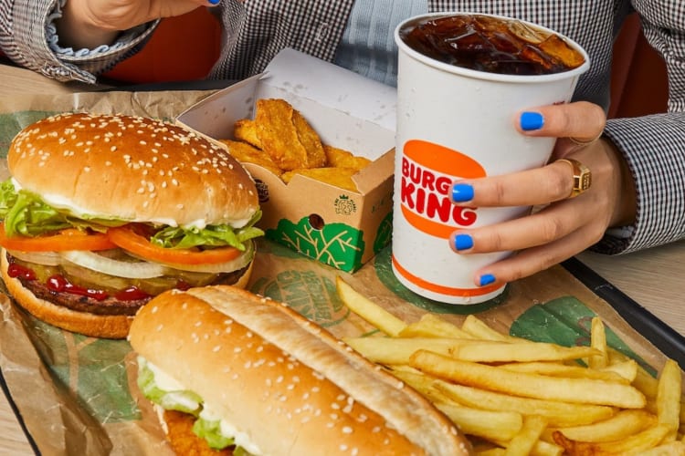 Burger King can be ordered any time via their app