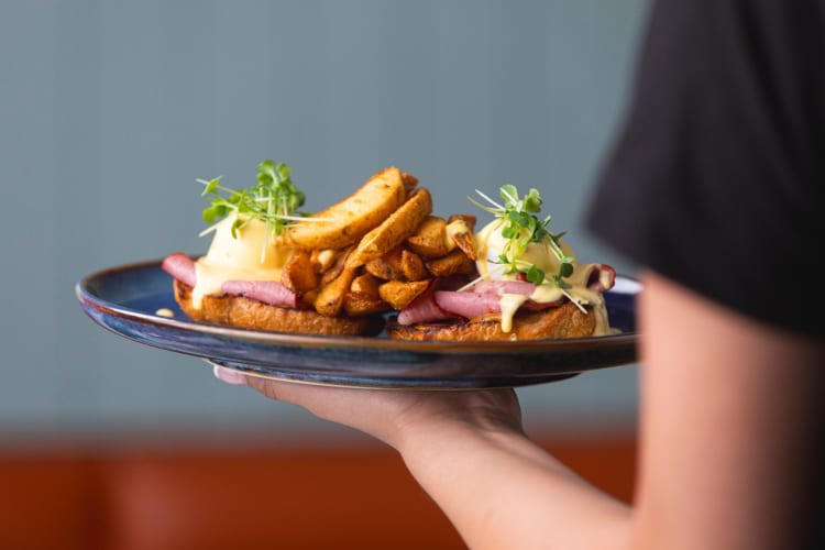 The Montreal smoked brisket Benny is a must-try at this Calgary restaurant.