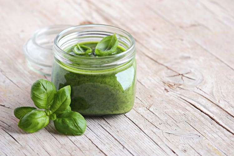 You can freeze basil pesto.