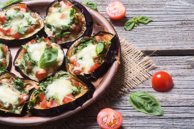 Use frozen basil to make vegan eggplant Parmesan.