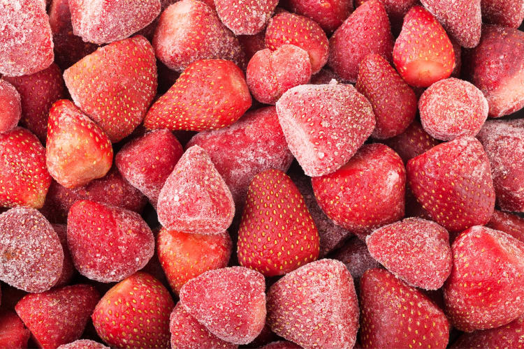 Frozen strawberries