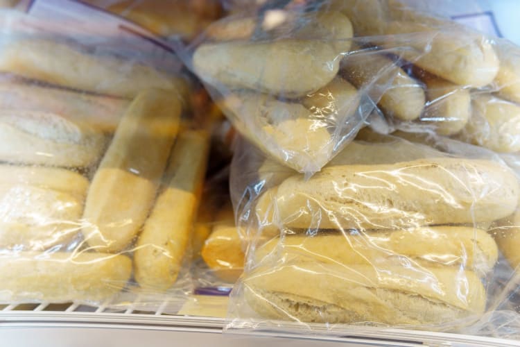 You can freeze bread for up to three months.