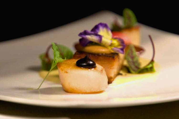 Scallops from one of the top Canberra restaurants.
