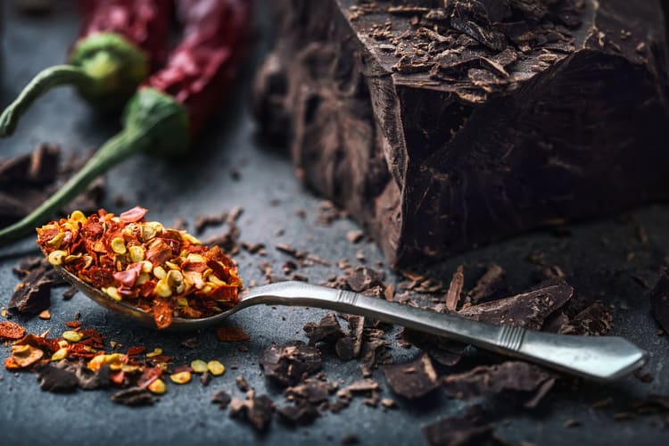 Chocolate and chile is a classic combination.