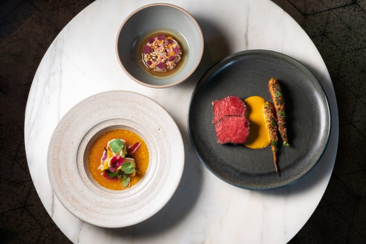 An upscale dish from a gourmet chef.