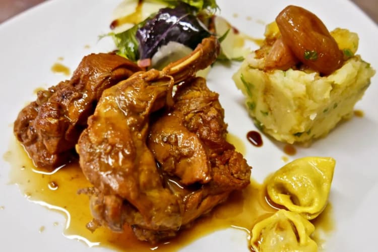 Italian food from a Trattoria.
