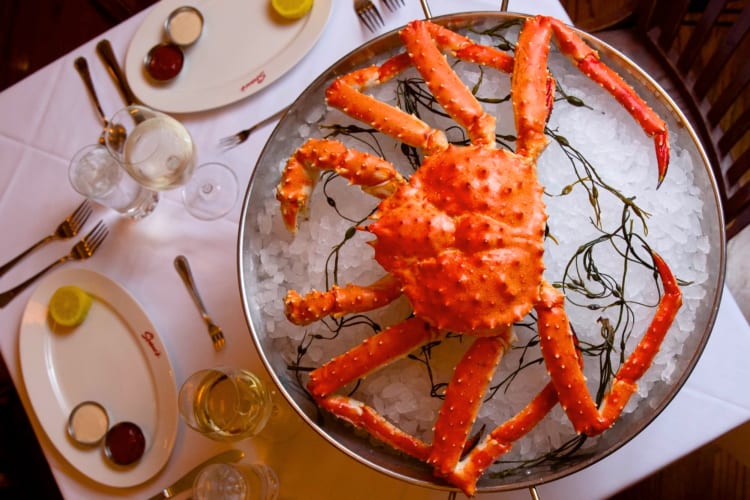A snow crab dish from a Chicago restaurant open on Thanksgiving