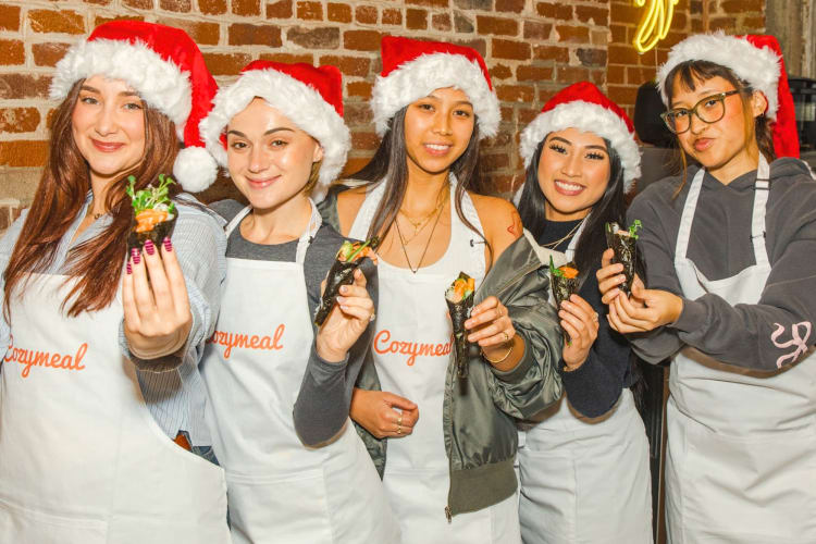 Taking a cooking class is a fun Christmas activity
