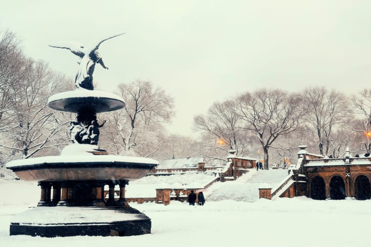 A walk in Central Park is one of the free Christmas things to do in NYC