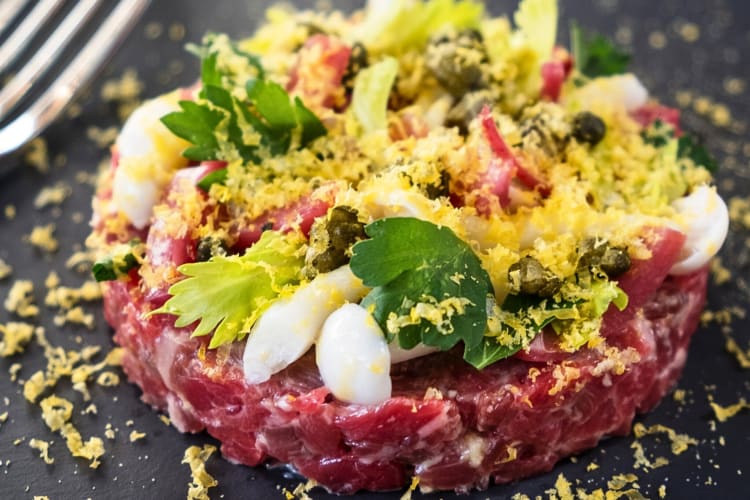 Beef tartare from Clay Pigeon in Fort Worth
