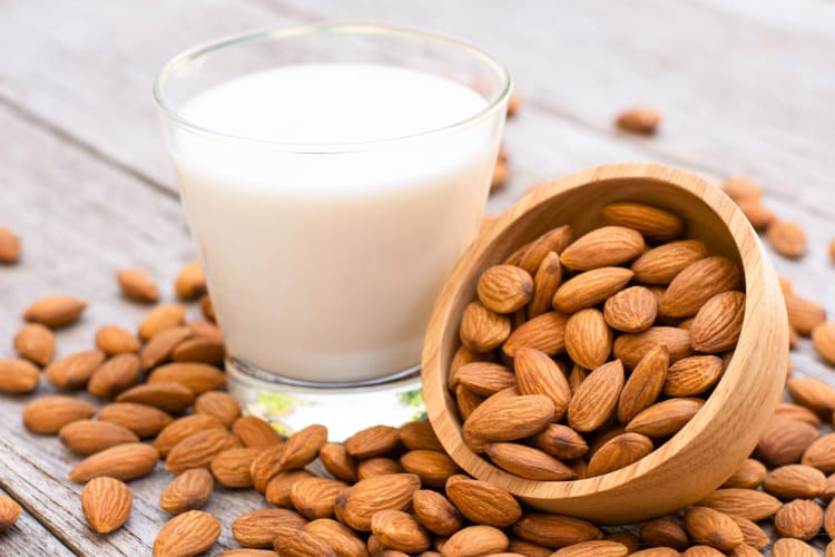 Almond milk can work as a substitute for coconut milk