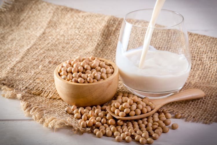 Soy milk is a protein-rich substitute for soy milk