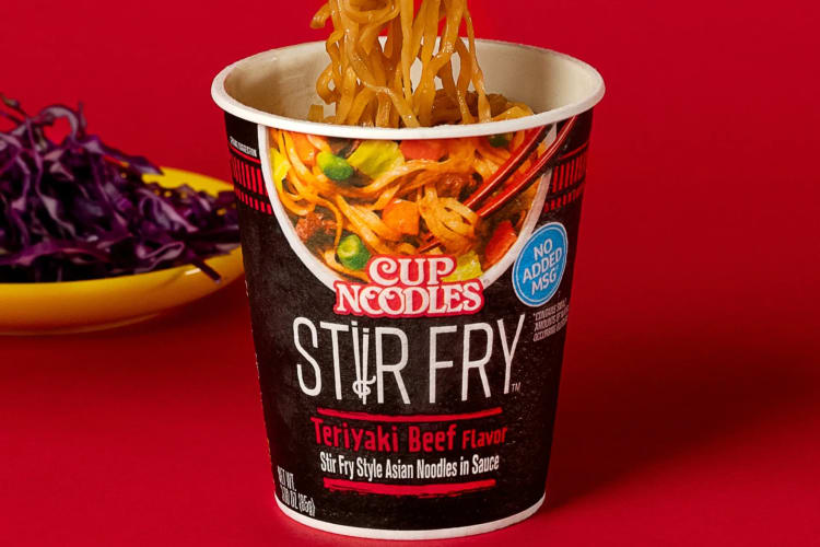 A Cup Noodle in Stir-Fry Teriyaki Beef flavor