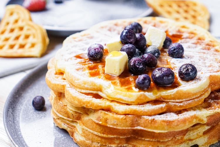 gluten free waffles are fluffy, buttery and sweet