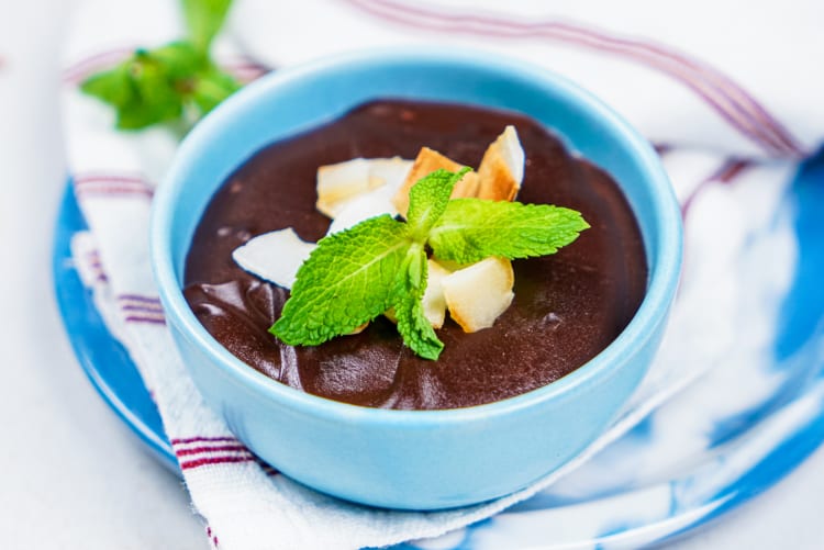 vegan chocolate pudding is adapted from a filipino dessert called tibok-tibok