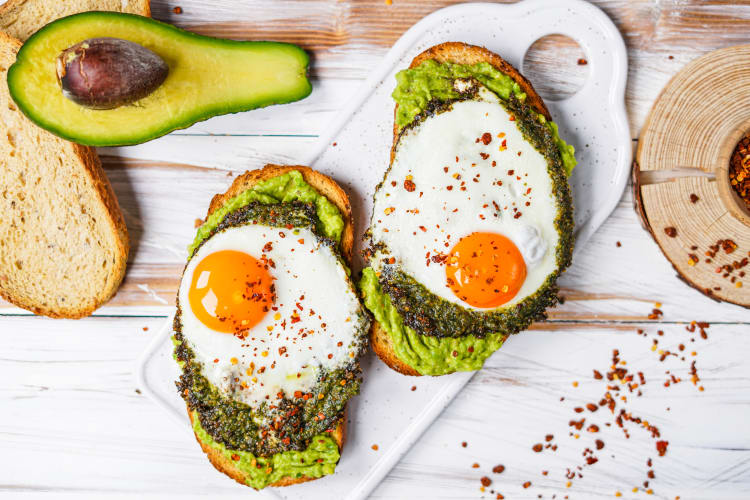 pesto eggs are a twist on the classic avocado toast