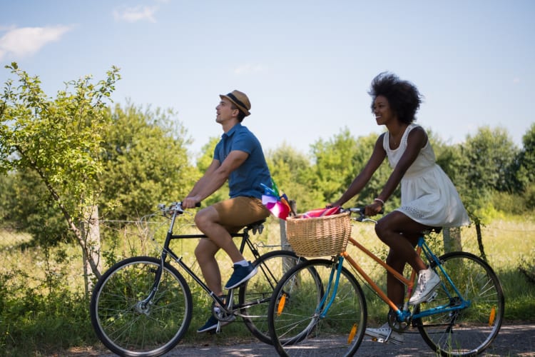 Renting bikes is a fun date idea in Fort Collins