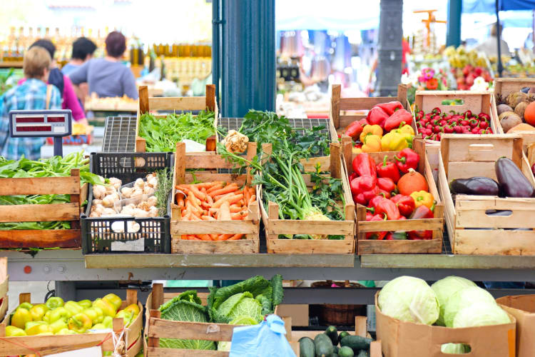 Shopping at a farmers market is one of the laid-back date ideas in Kansas City