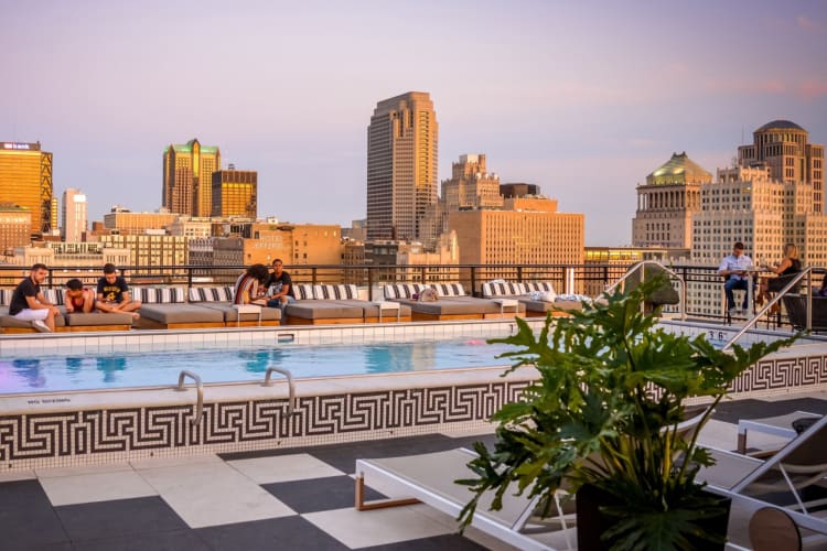 One of the romantic date ideas in St. Louis is staying at the Last Hotel