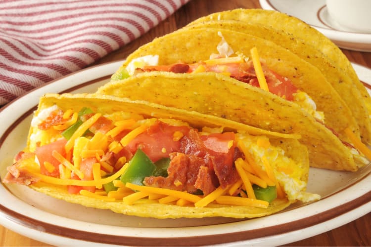 Hard-shell breakfast tacos