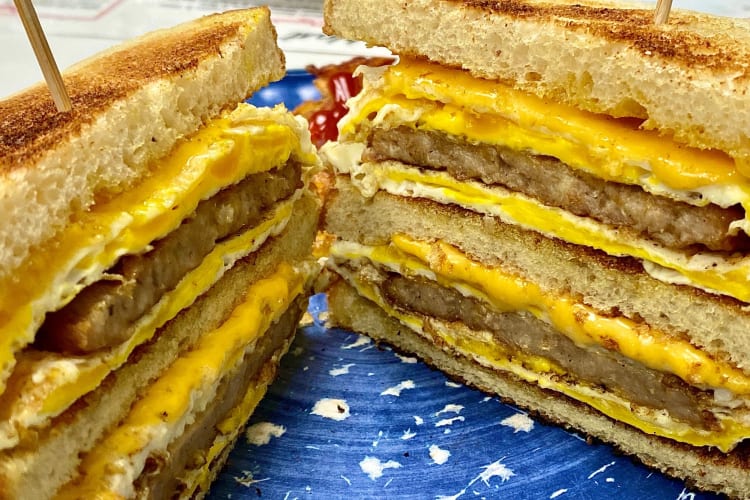 This Cincinnati diner is known for its double decker sandwiches.