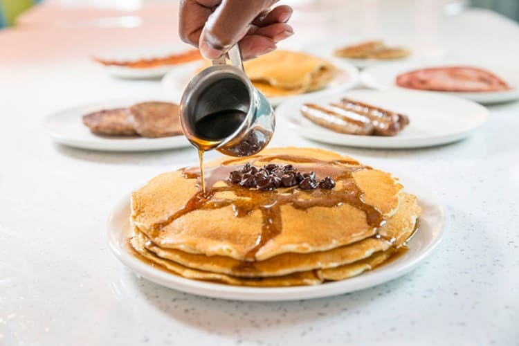 Enjoy pancakes at this popular Cincinnati diner.
