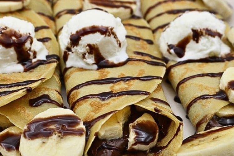 Nutella and banana crêpes from The Pancake House in Columbus