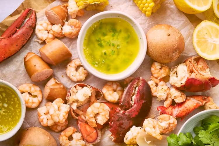 A low country boil is a great dinner party idea for relaxed gatherings