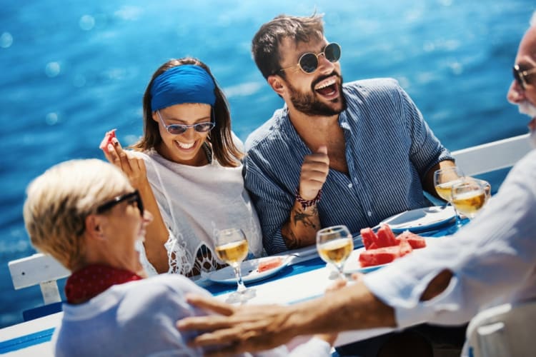 A romantic dinner cruise is a perfect date idea in West Palm Beach