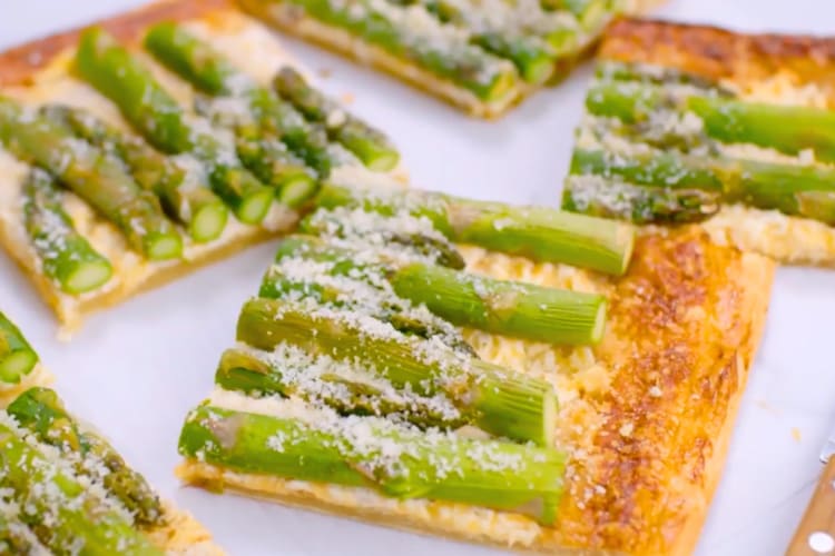 Asparagus tart is a light and tasty Easter dinner idea