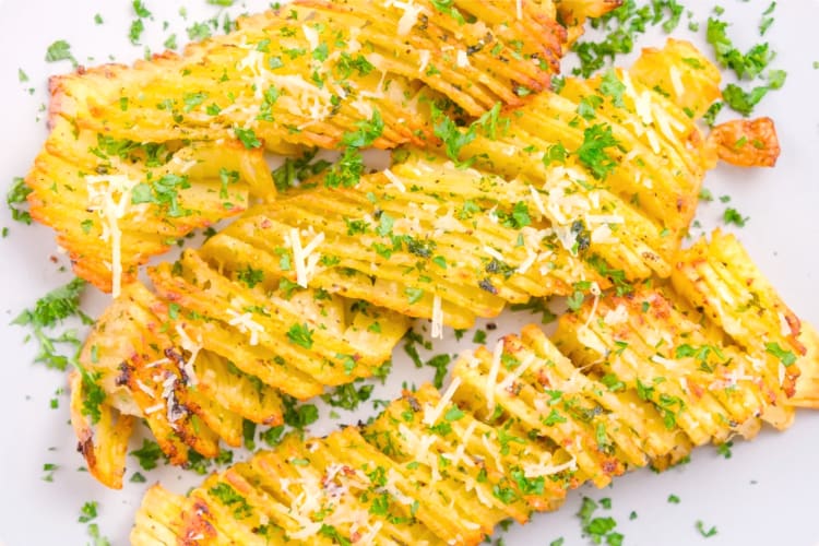 Serving accordion potatoes is a great Easter dinner idea