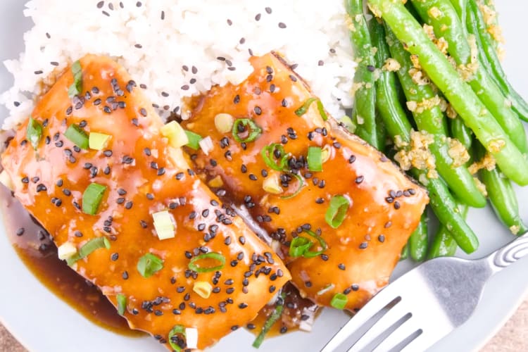 Honey garlic glazed salmon is a unique Easter dinner idea
