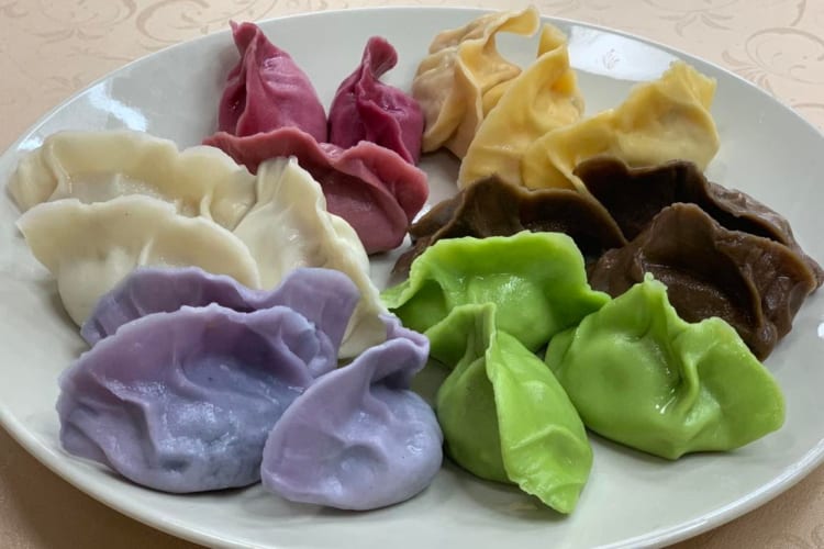 Savour the flavours of Edinburgh food with a colourful assortment of dumplings.