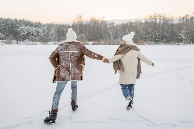 Ice skating is one of the best winter date ideas in Edmonton