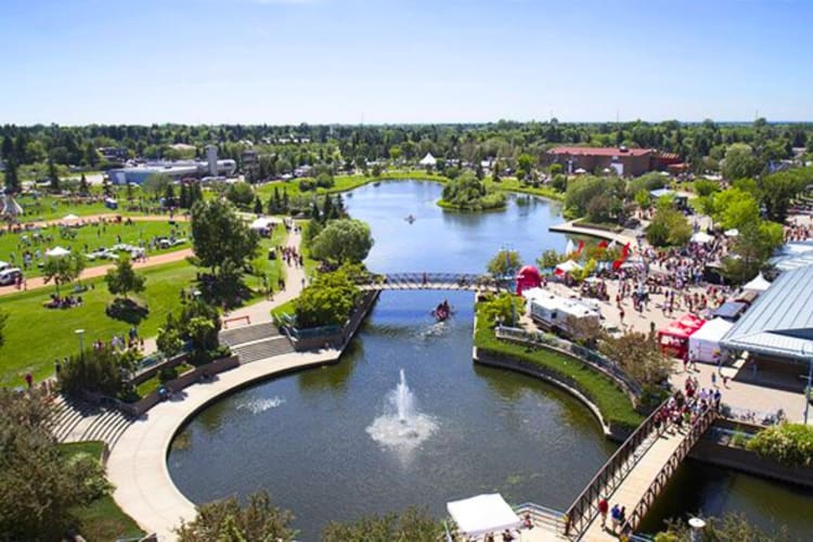 Going to Broadmoor Lake Park is an excellent date idea in Edmonton