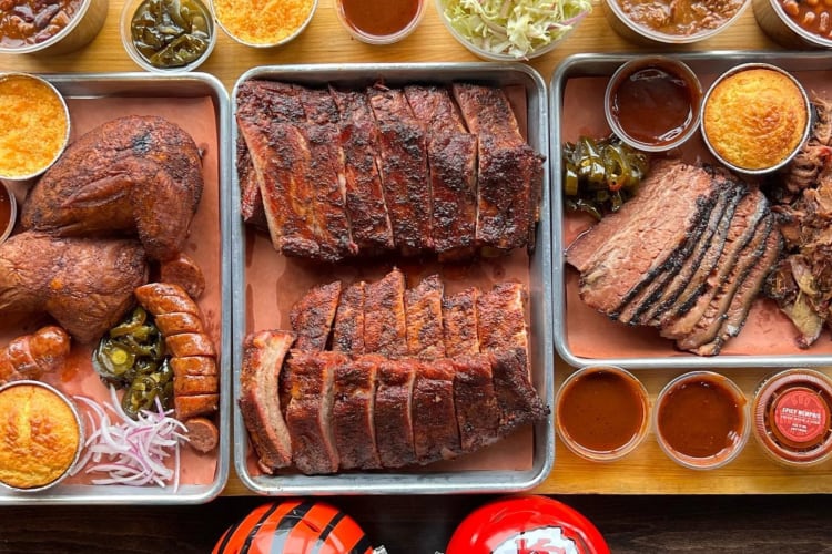 A selection of smoke-house favorites available at Smoque Barbecue.