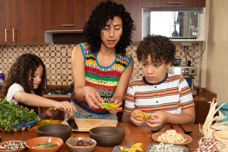 A family cooking competition is great for teamwork and sharing family recipes