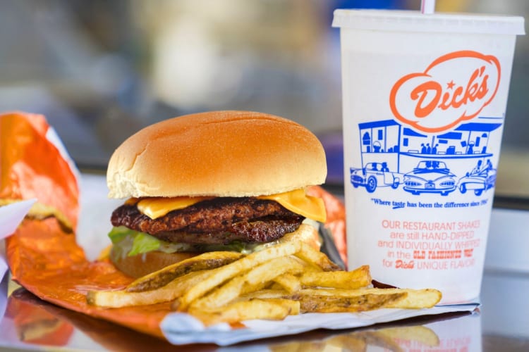 Dick's Drive-In is a renowned place for fast food in Seattle