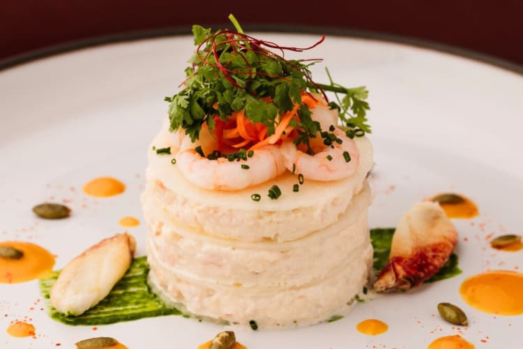 A plate of food from Blue Water Café in Vancouver