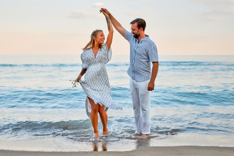A couple at the beach