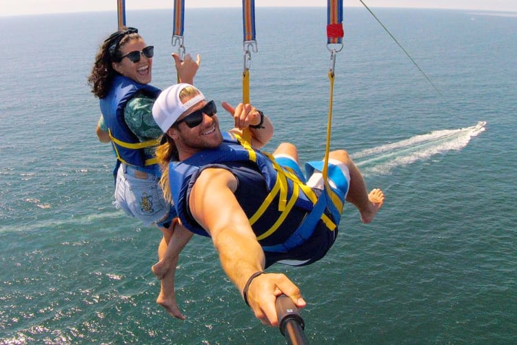 Parasailing is an exciting date idea in San Diego