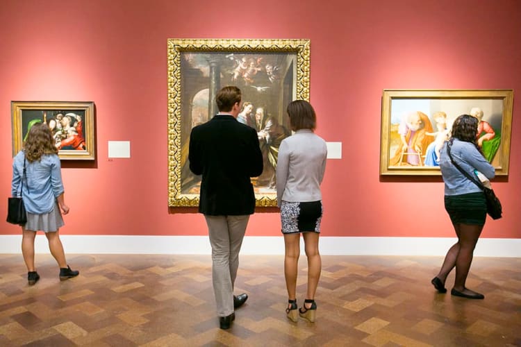 People in an art gallery