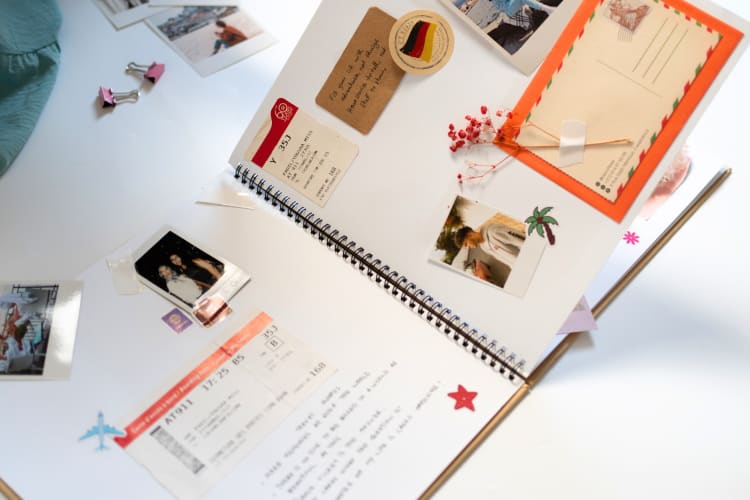 Creating a memory book is a meaningful gift card presentation idea