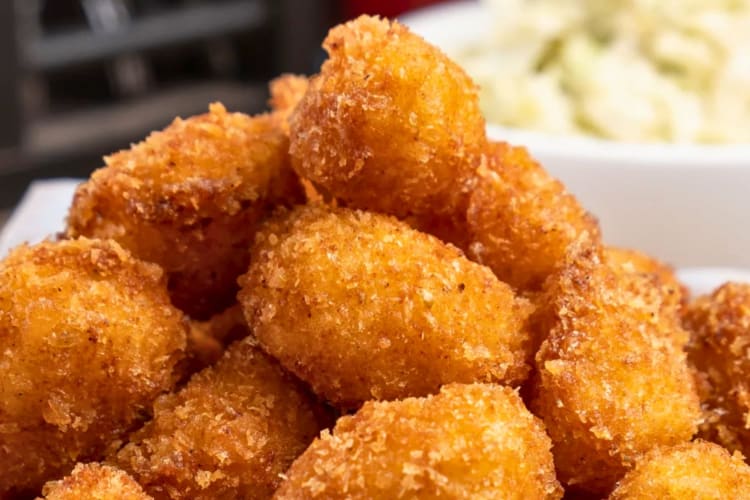 A fun galentine's day food idea is popcorn shrimp.